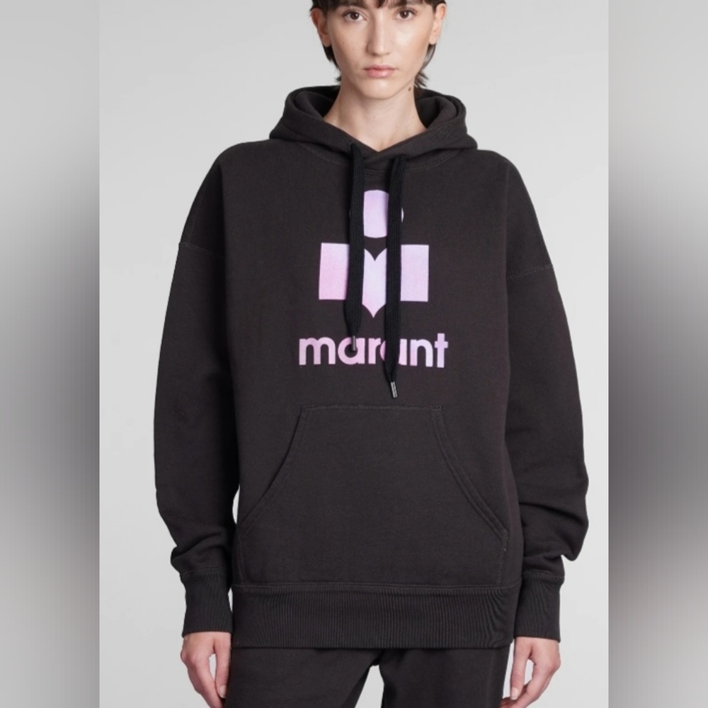 Étoile Isabel Marant Oversized Unisex Black Mansel Hoodie.